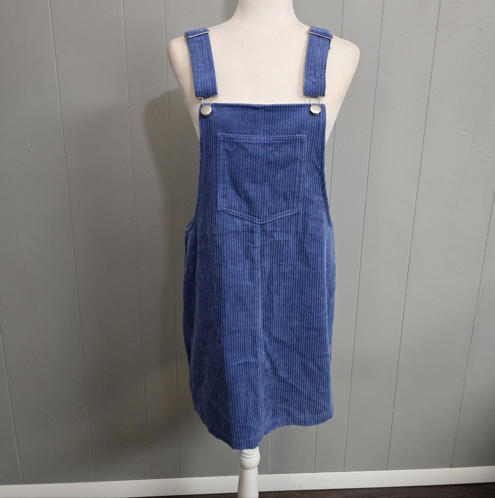 MANGO Blue Pinafore Overall Dress Streetwear Preppy Size 6
